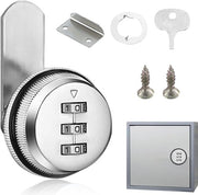 Set di chiusure per cassetti (argento 30 mm) cassetteslot 3 cifre senza chiave slot per cassetti senza chiave per serrature di cassetti per porte di carico di cassetti per armadietti di sicurezza