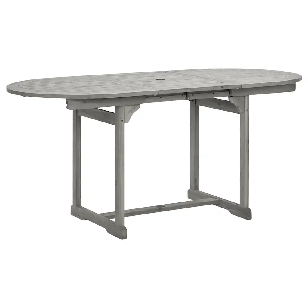 Tavolino da Giardino | Tavolo da Pranzo per Esterni (120-170)x80x75 cm Massello Acacia