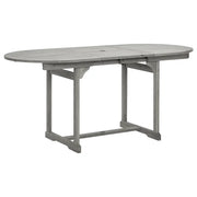 Tavolino da Giardino | Tavolo da Pranzo per Esterni (120-170)x80x75 cm Massello Acacia
