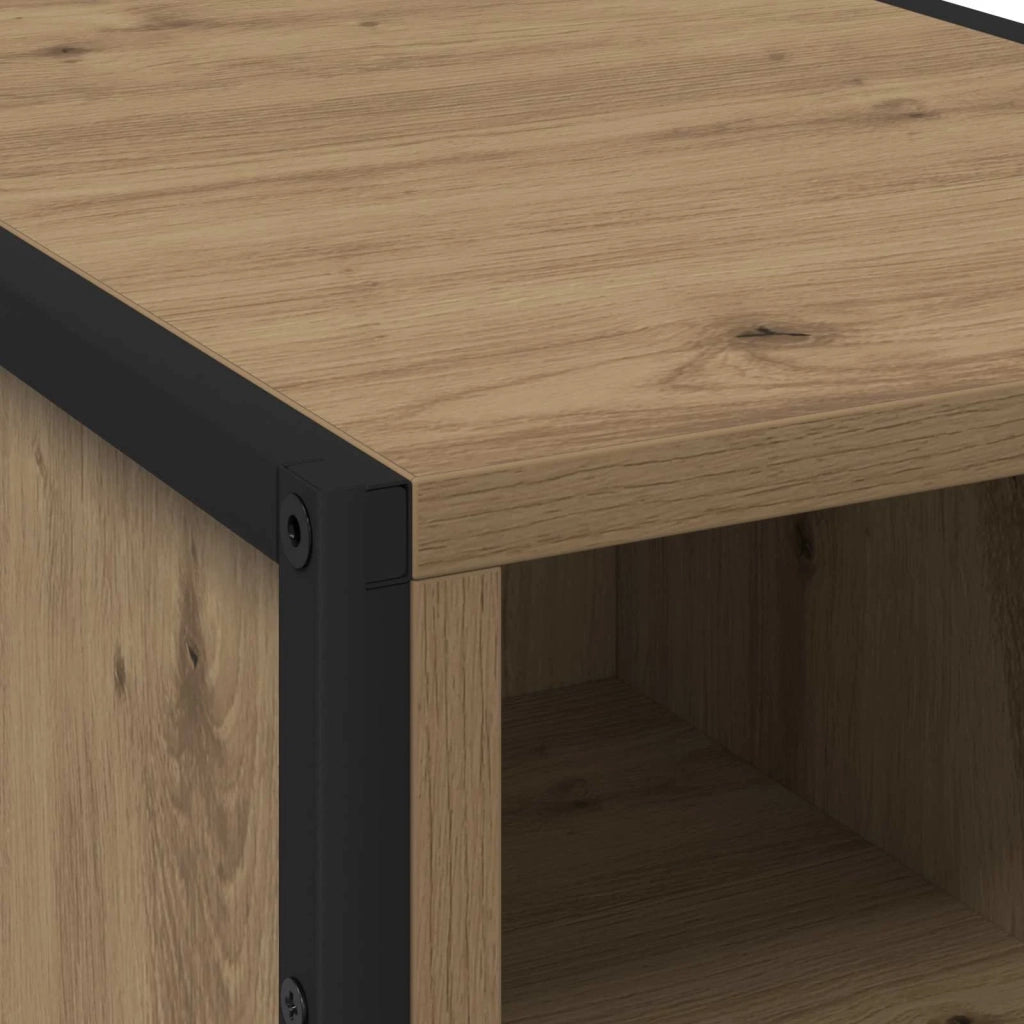 Comodino-Tavolino da notte Rovere Artigianale 39.5 x 30 x 50 cm Legno multistrato