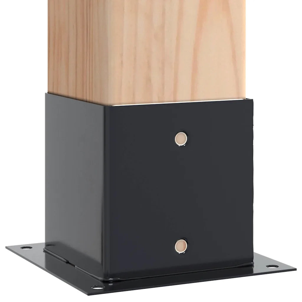 Basi Pali Quadrati 12 pz 141x141 mm Acciaio Verniciato Polvere 42000035