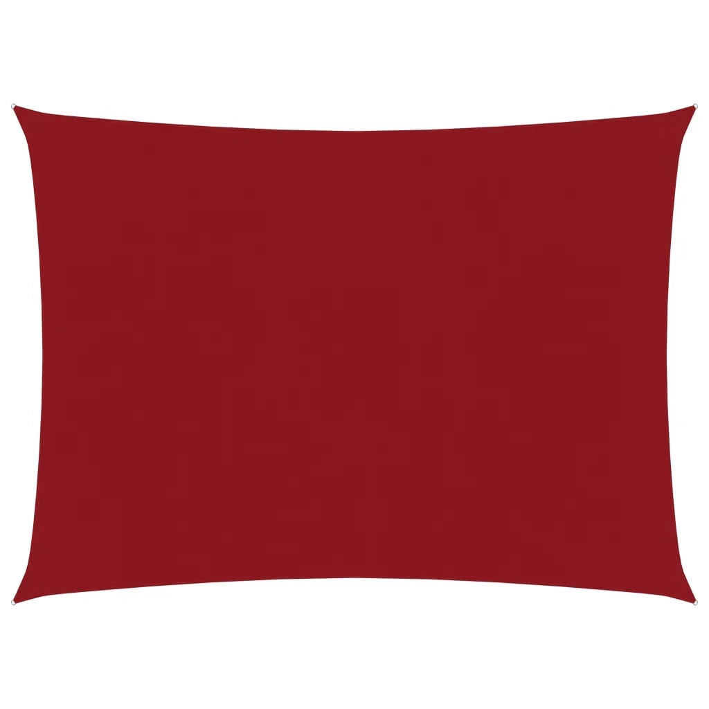 Vela ombreggiante/ombrellone rettangolare in tessuto Oxford 3,5 x 5 m rosso 02_0009658