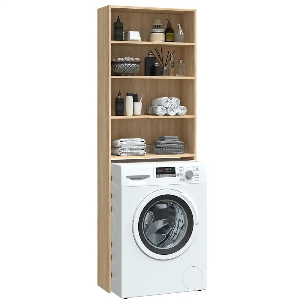 Mobile per Lavatrice Rovere Sonoma 64x24x190 cm 808407