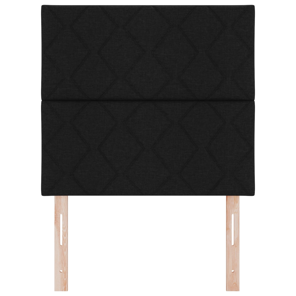 Testiera  Design a Blocchi di Diamante Nera 100 cm Tessuto