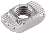 Morsa Testa T-Groove Nut M4 Acciaio di Carbonio Laccato Argento Profilo di Alluminio Estruso con Fessura Standard Europeo (EU20-M4*10*6) - 50 pezzi