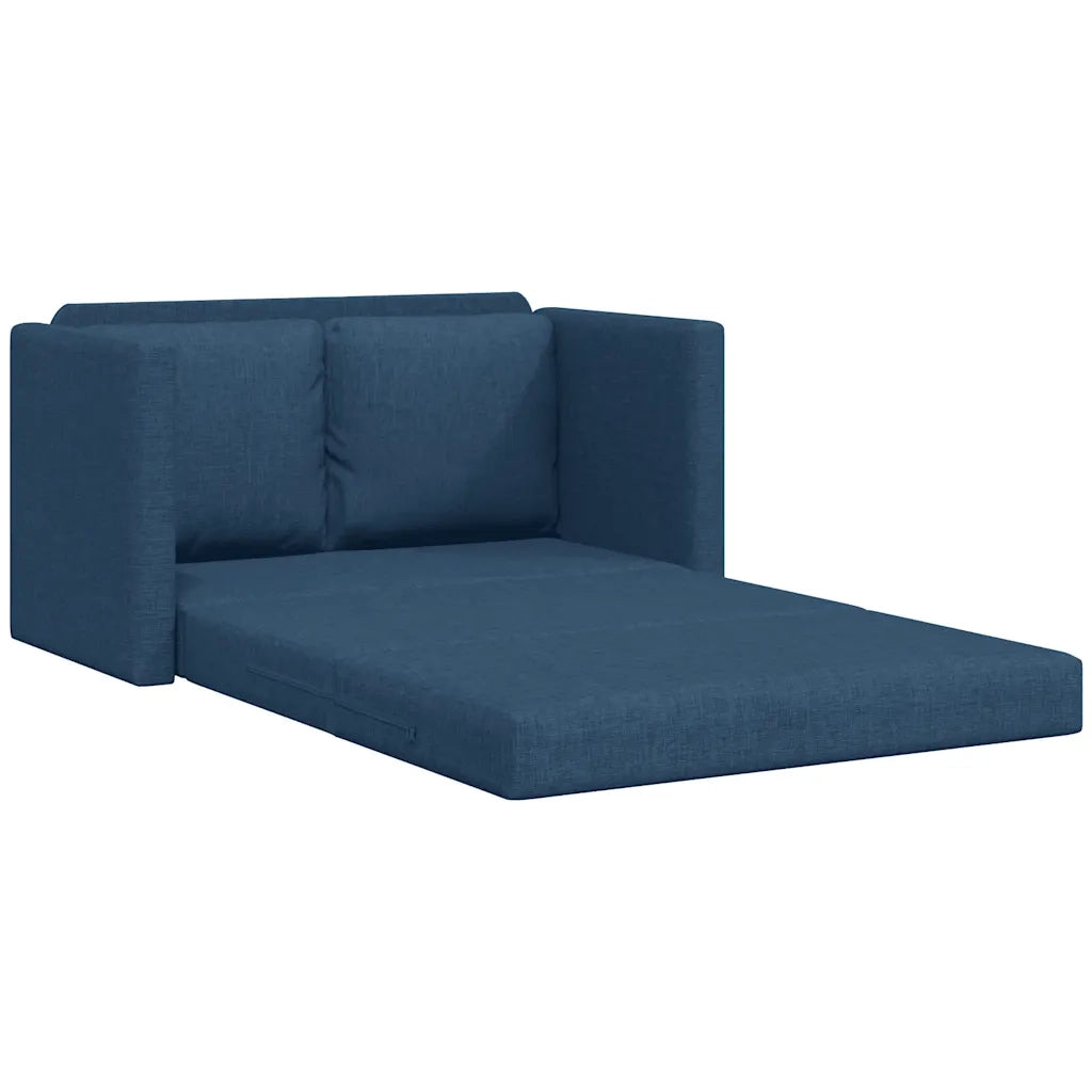 Divano Letto da Terra 2 in 1 Blu 112x174x55 cm Tessuto 353971