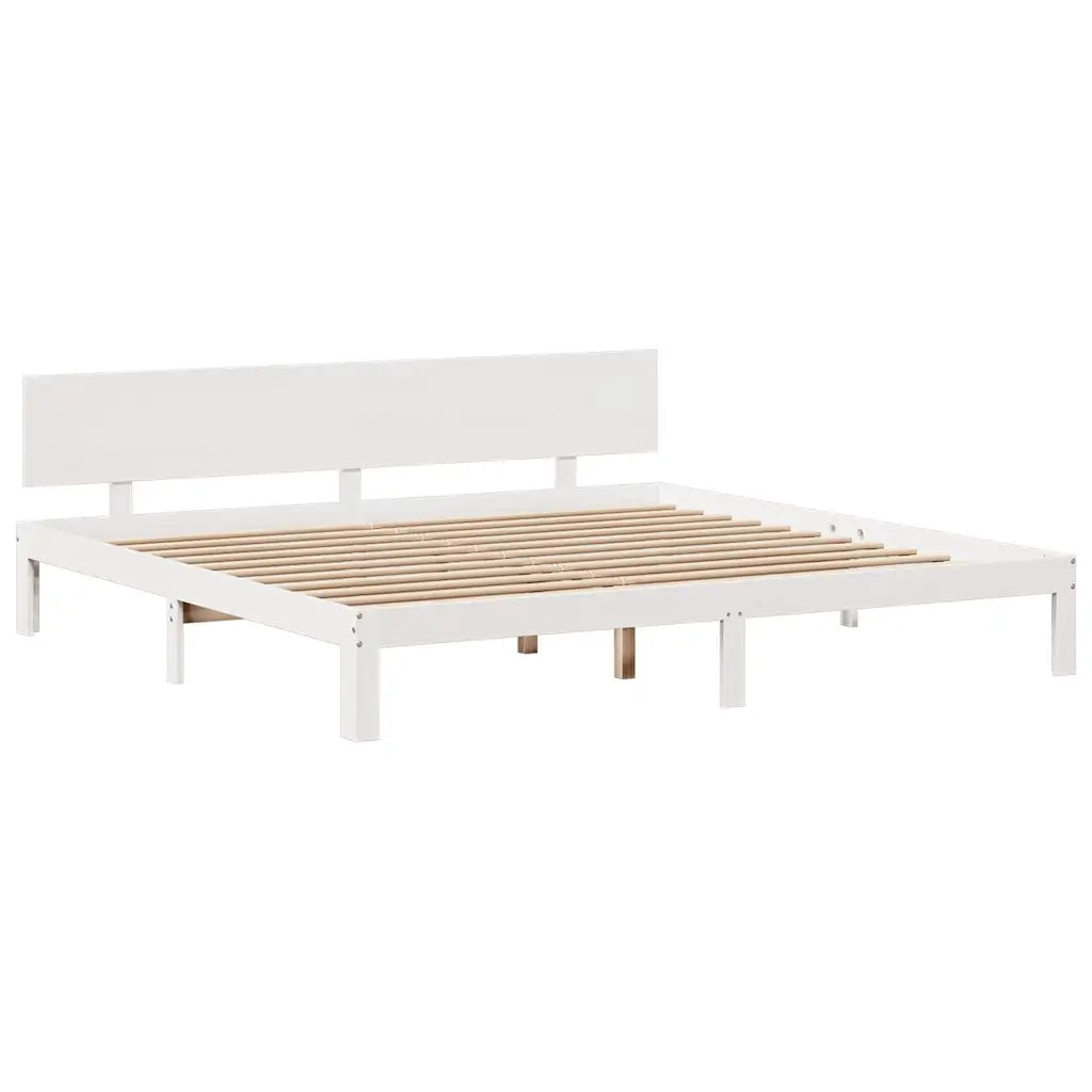 Giroletto con Libreria senza Materasso-Struttura Letto con contenitore 180x200 cm in Legno Pino 816812