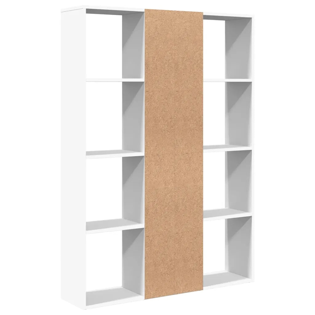 Libreria/Divisorio Ambienti | Divider per stanze | Paravento Bianco 100x24x140 cm in Legno Multistrato