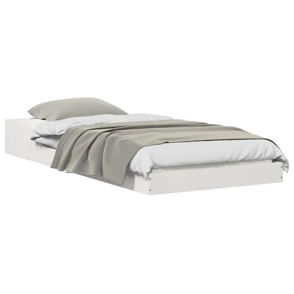 vidaXL Struttura del letto Bianco Legno di pino massello
