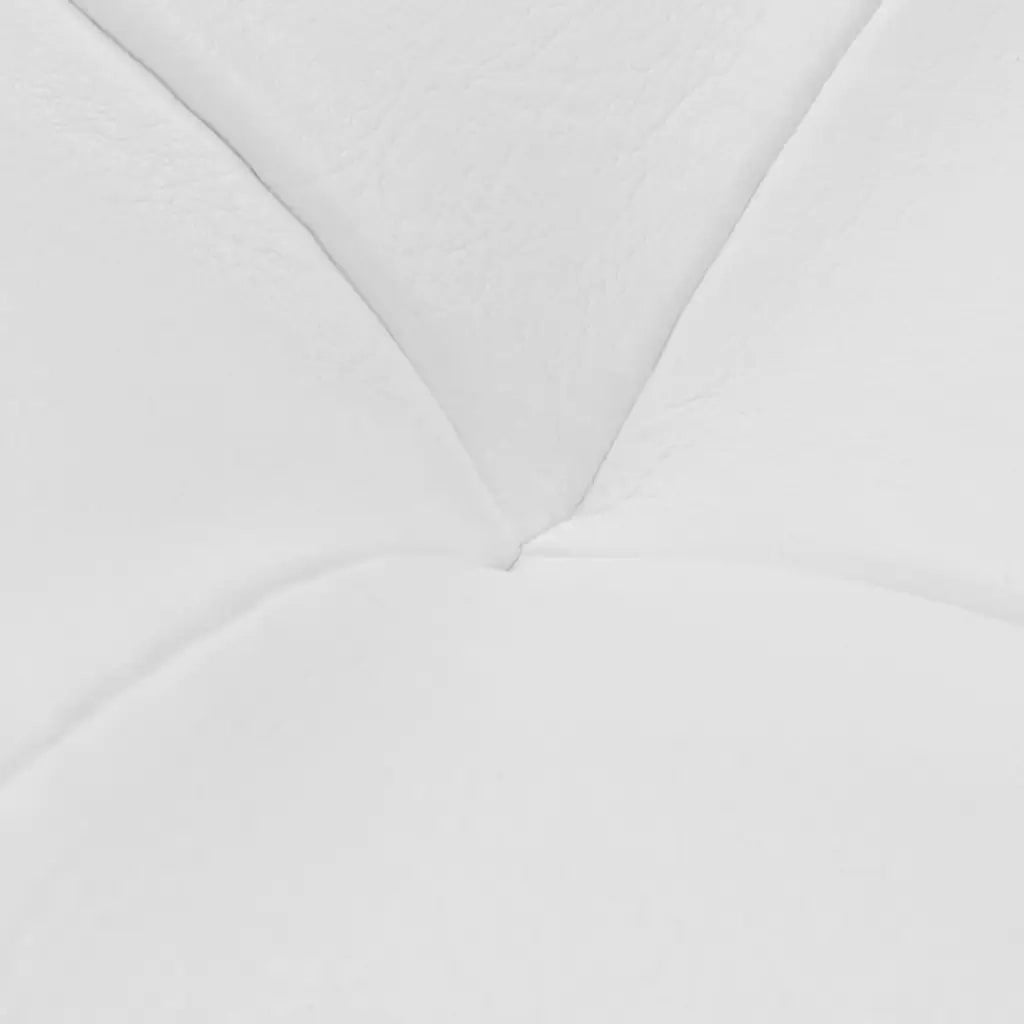 Sgabello con Contenitore in Pelle Artificiale Bianco 242406