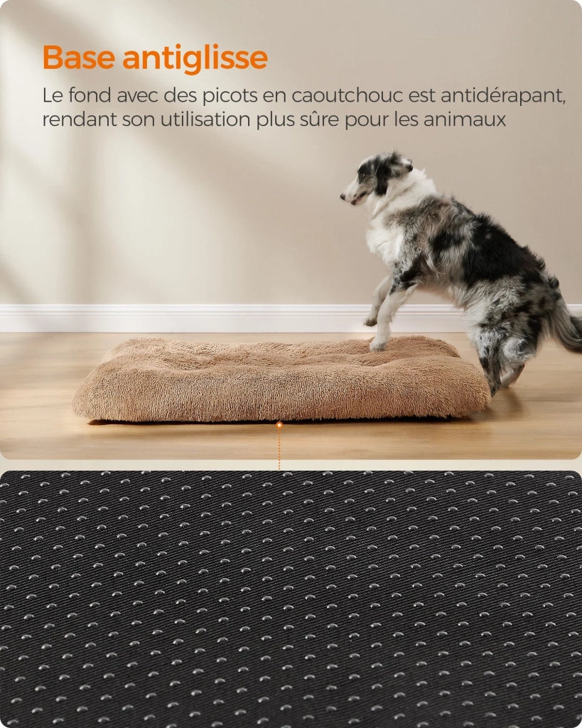 Cesta per cani divano cuccia per animali imbottita 122 x 74 cm morbida lavabile in lavatrice cuscino marrone per cani 12_0006805