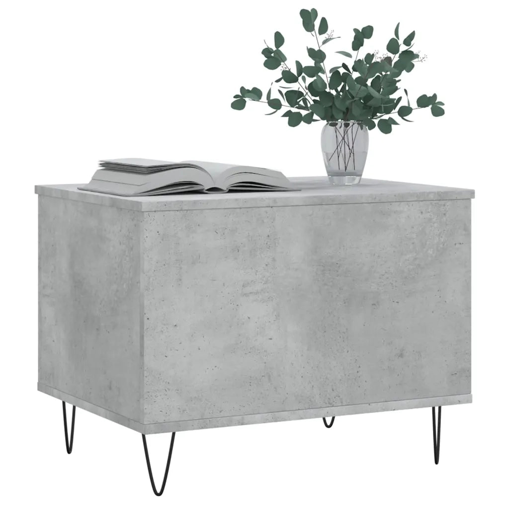 Tavolino Salotto Grigio Cemento 60x44,5x45 cm Legno Multistrato 830952