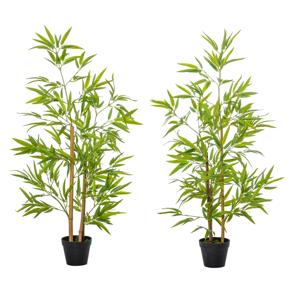 Bamb¨´ Artificiale Realistico 1.2m con Tronco e Vaso ¨C Zephmum ¨C Verde Nero