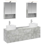 Set di mobili per il bagno 5 pcs Grigio Cemento 3406882