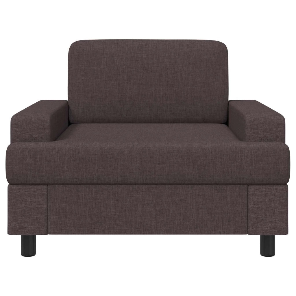Poltrona Marrone Scuro Tessuto 42043458