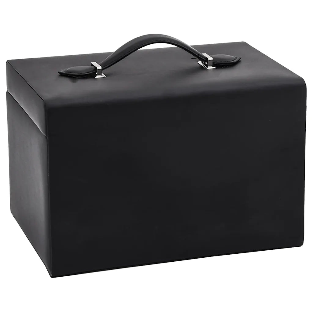 Portagioie a 3 Strati con Specchio Bloccabile Nero 26x18x17,5cm CFW3192193