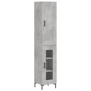 Buffet credenza cassettiera mobiletto mobile contenitore organizer per cucina soggiorno salotto alto 34,5 x 34 x 180 cm legno ingegnerizzato grigio 02_0034394