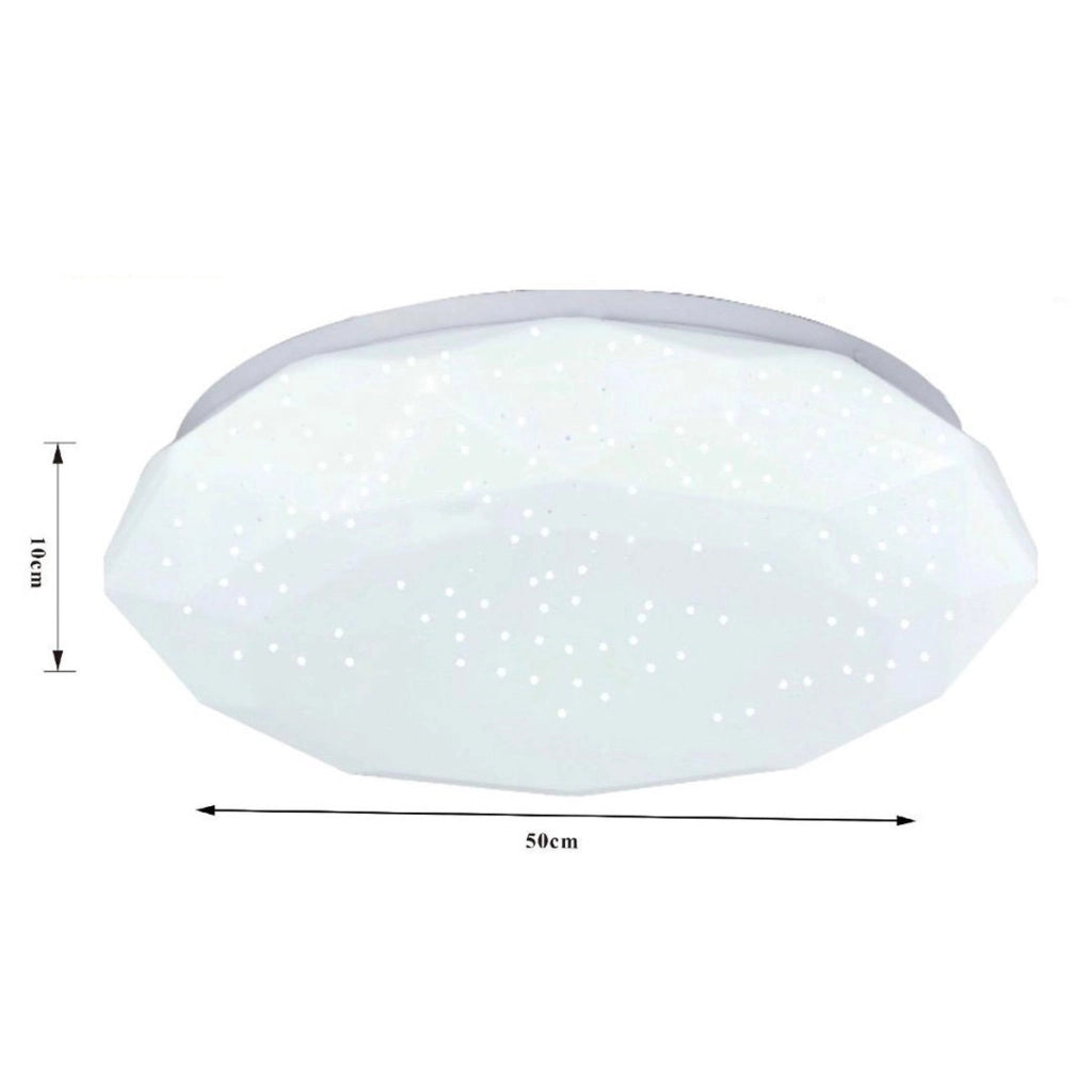 PLAFONIERA LED 60W 3000K 4000K 6500K LUCE REGOLABILE STILE DIAMANTE 31600