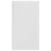 Piatto doccia in pietra SOLIDSTONE alto 2,8 cm con bordo - Bianco - Misura: 90x200 x 2,8h