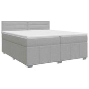 Letto box spring con materasso Grigio Chiaro 200 x 200 cm 3451283