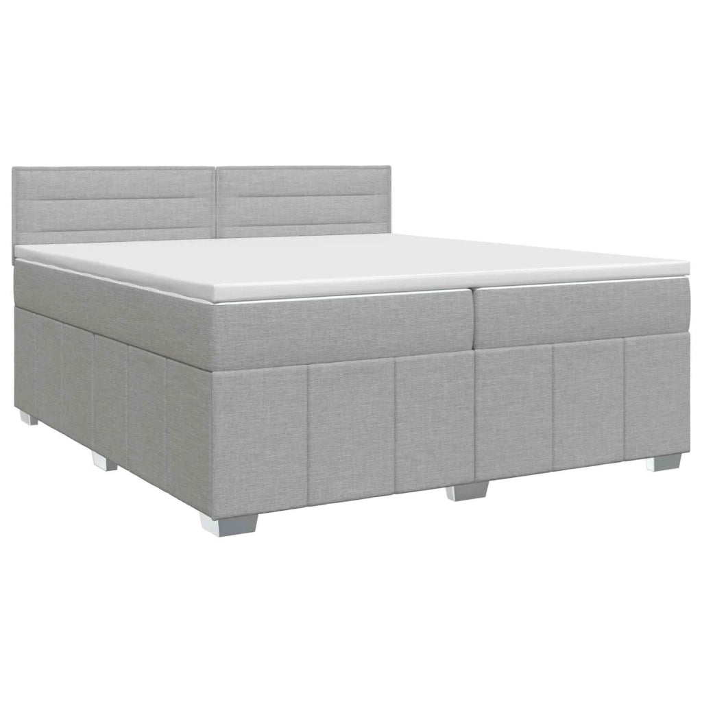 Letto box spring con materasso Grigio Chiaro 200 x 200 cm 3451283