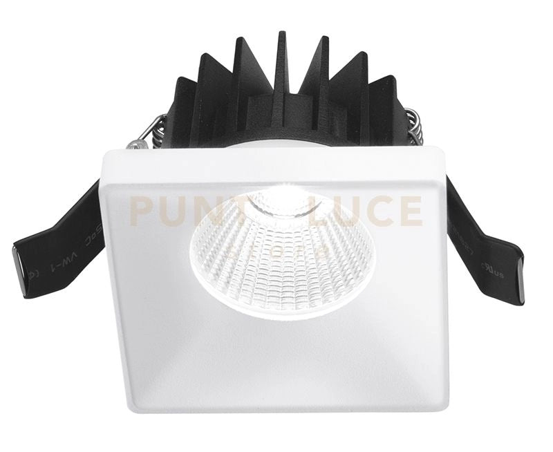 GFA303- FARETTO DA INCASSO IN ALLUMINIO A LED 3000K 700LM 9W QUADRATO 7CM BIANCO