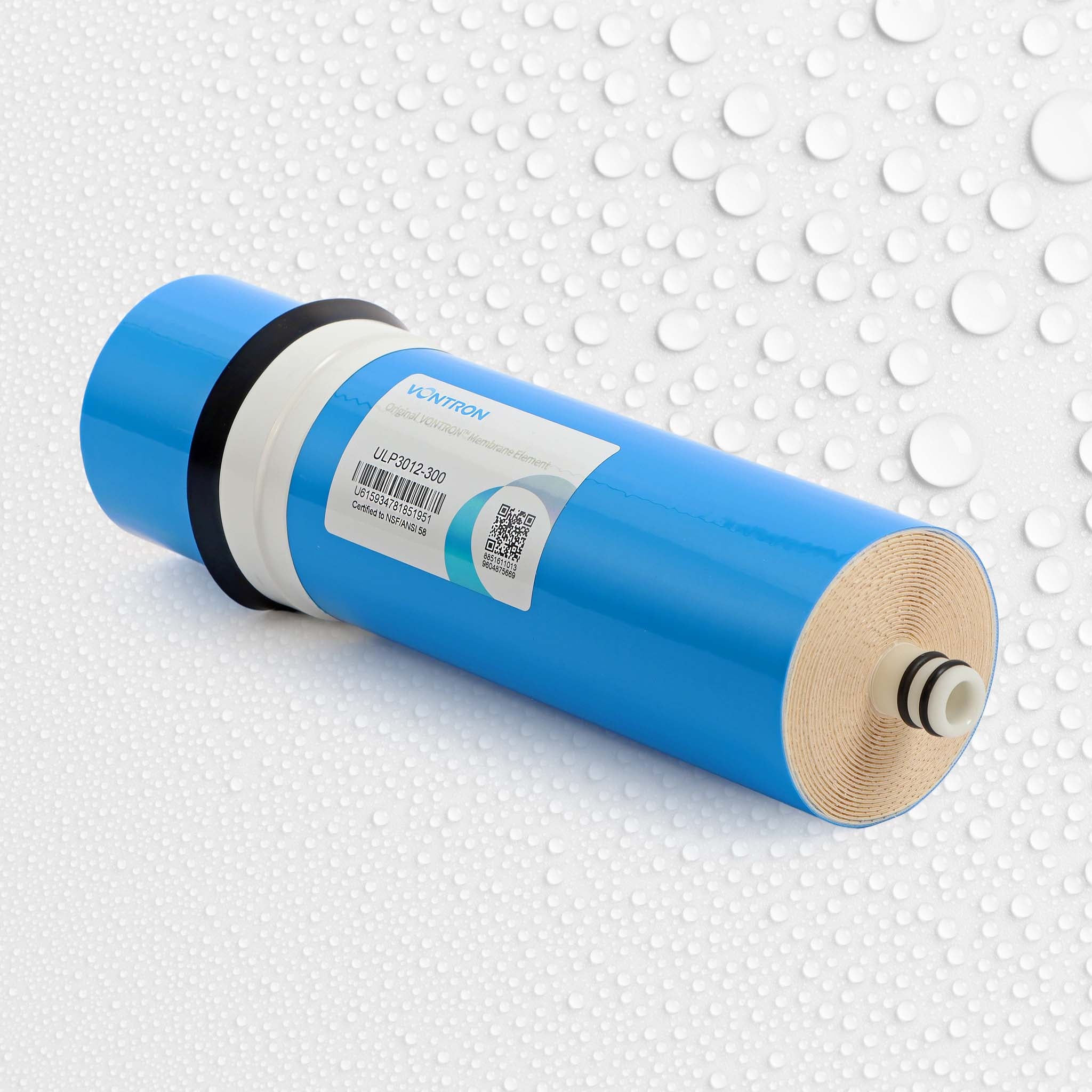 Naturewater Membrana osmosi inversa, capacità di filtrazione 300 GPD 1200 l/giorno, per depuratori acqua 10″ 254 mm