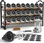 Organizzatore per Cucina a 3 Livelli in Metallo con 24 Ciotole e 48 Etichette