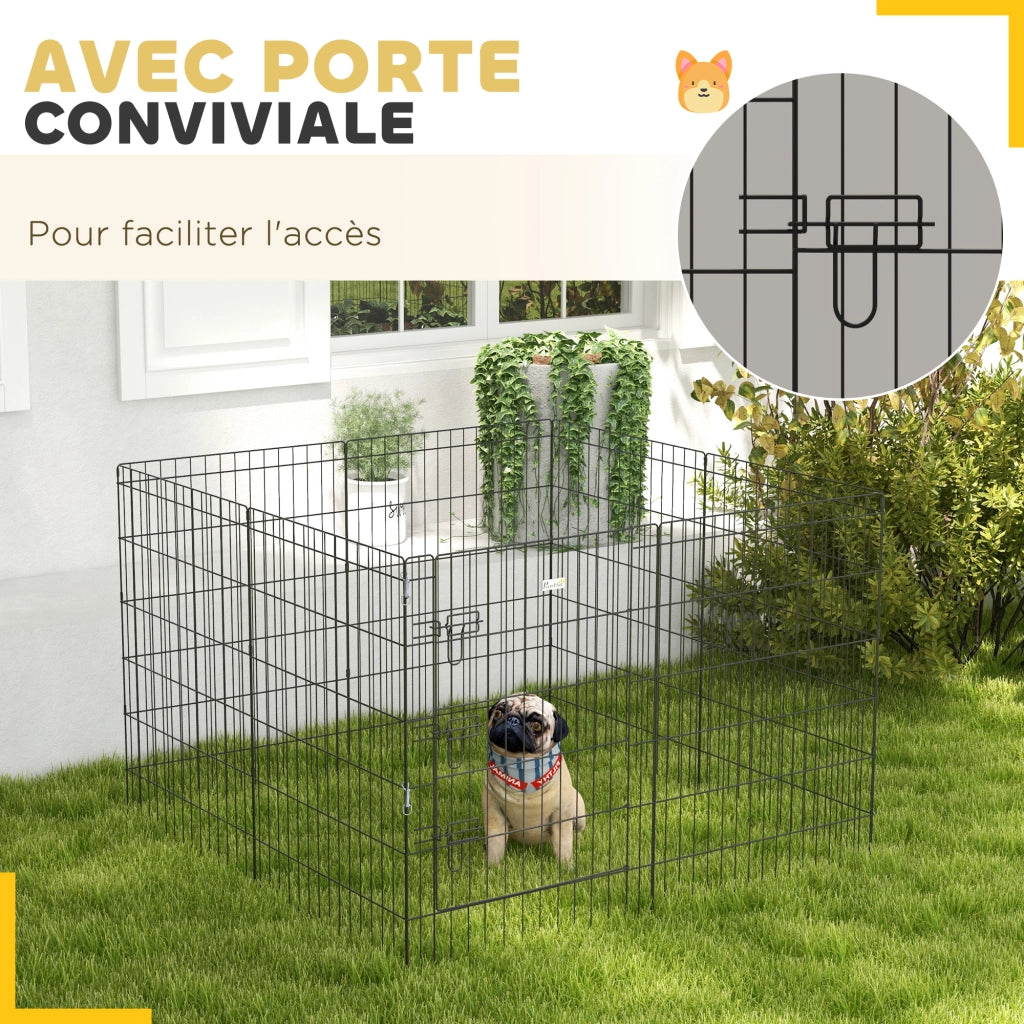 Recinto modulare per cani conigli roditori ¨C Xylo ¨C 61x91cm nero esterno interno