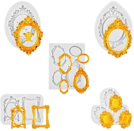 Set di stampi per dolci in silicone - 5 pezzi - con design tridimensionale - resistente a elevate temperature - per la preparazione di cioccolato e zucchero