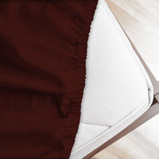 Lenzuolo letto sotto con angoli 100% puro cotone Made in Italy tinta unita Marrone - 1 Piazza e mezza
