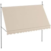 Tendalino autoportante manuale avvolgibile 3,5L x 1,2l x 2,1-3H m inclinazione regolabile metallo alluminio poliestere sabbia