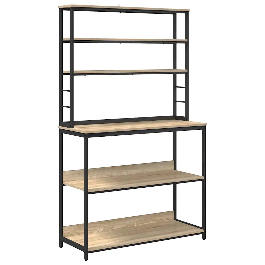 Mensola da cucina-Scaffale per Cucina Rovere Sonoma 100 x 40 x 168 cm
