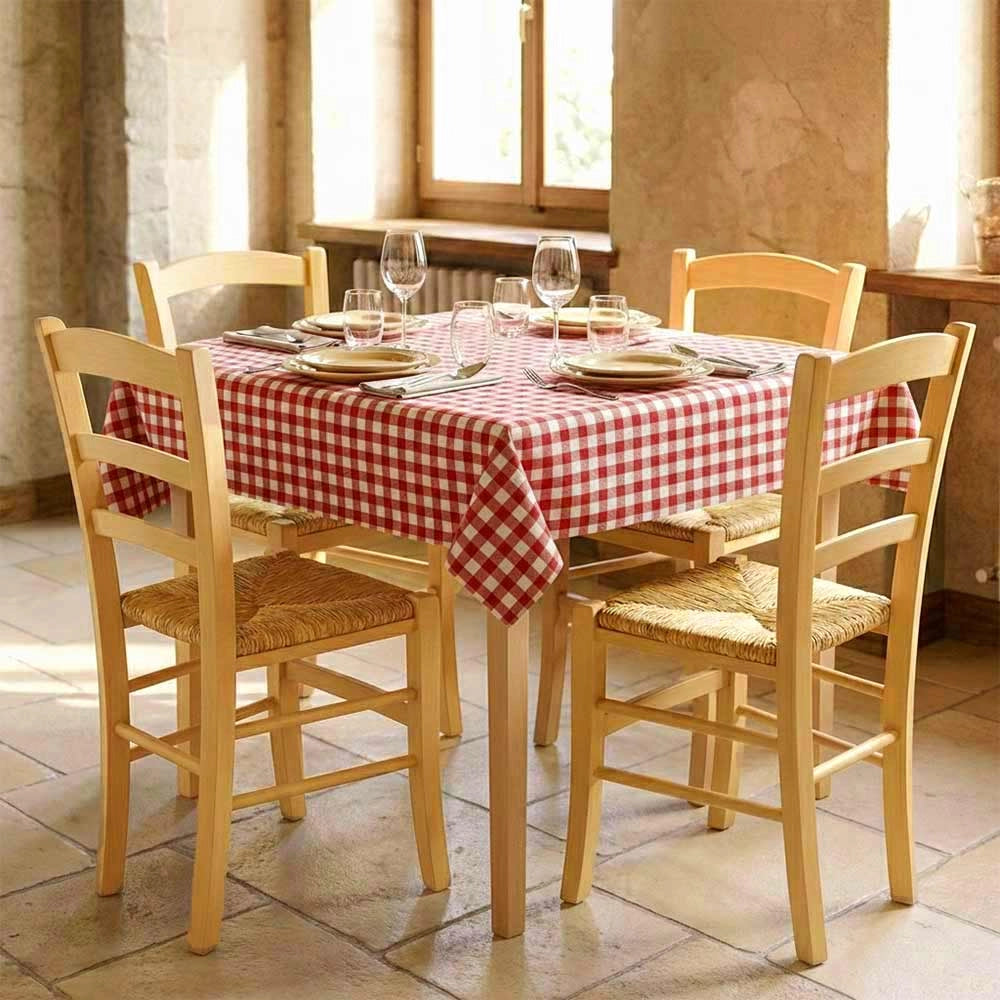 Sedia da sala da pranzo Paesana in legno colore naturale con seduta in paglia