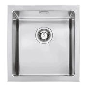 Lavello incasso monovasca semifilo 40x46 Smeg VQR40 inox spazzolato