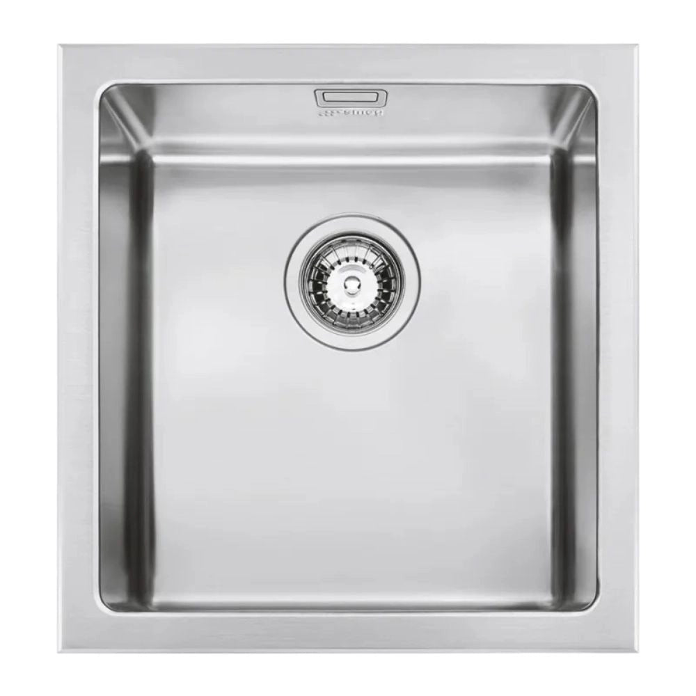 Lavello incasso monovasca semifilo 40x46 Smeg VQR40 inox spazzolato