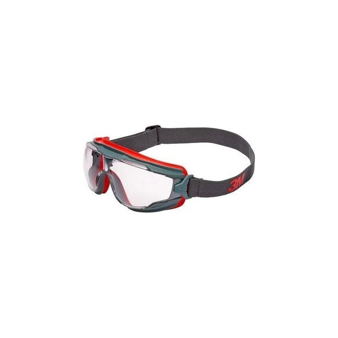 3M GG501 Goggle Gear 500 Occhiali a mascherina antiappannante lente trasparente policarbonato EN 166 colore Grigio Rosso