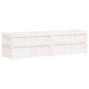 Fioriera rialzata per piante fiori terrazza giardino 180 x 50 x 50 cm legno di pino massiccio bianco 02_0037474