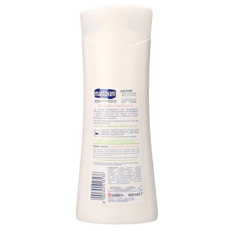 MANTOVANI BAGNODOCCIA NEUTRO FORMULA EXTRADELICATA 400 ML RICORDI DI INFANZIA