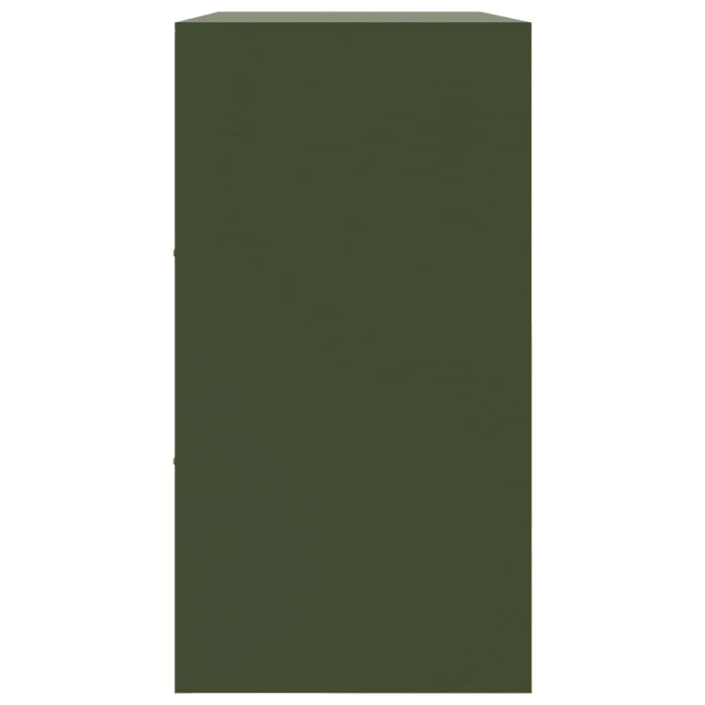 Buffet credenza cassettiera armadio mobile contenitore organizer per cucina soggiorno salotto verde oliva 99 x 39 x 73 cm acciaio verde 02_0036594