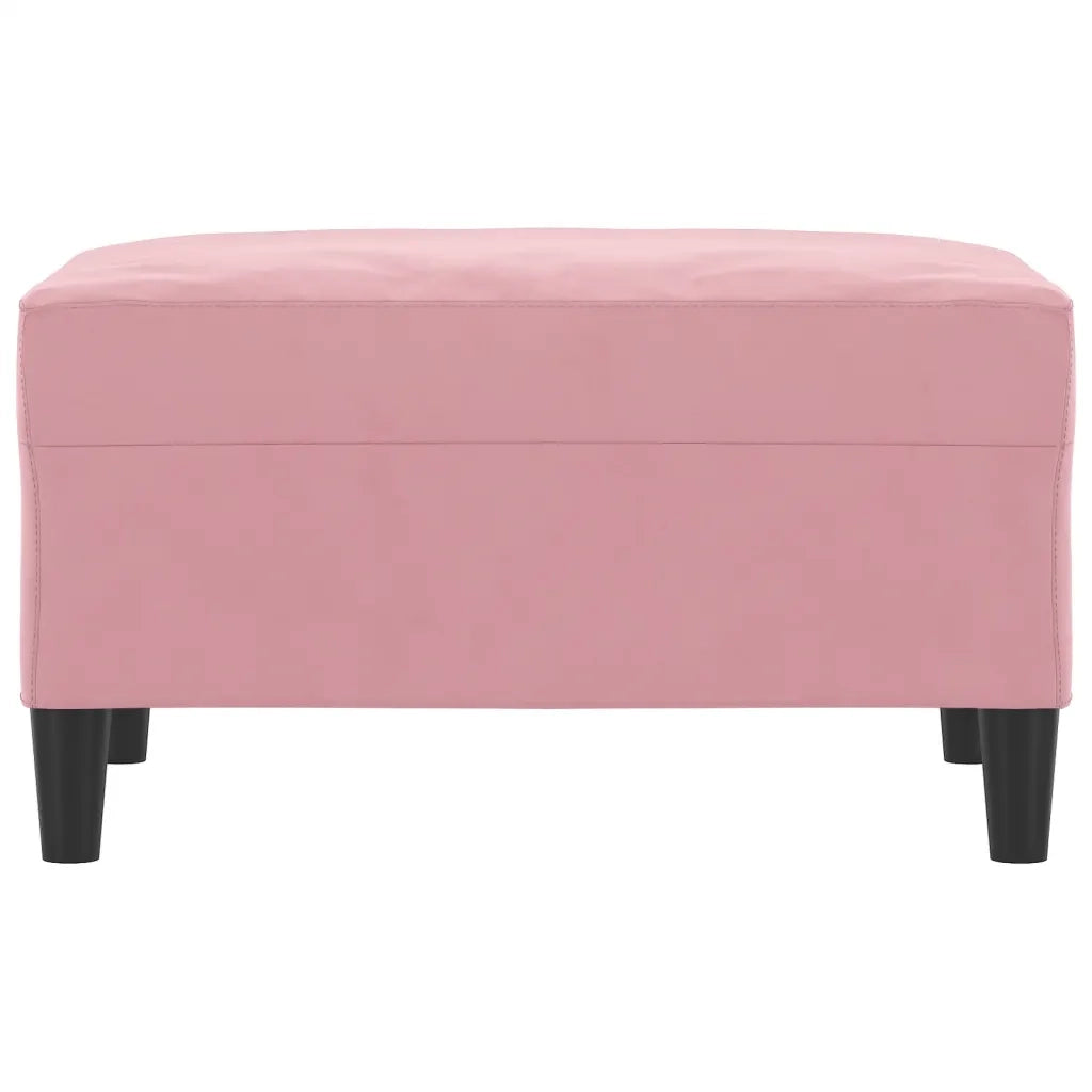 Poggiapiedi rosa 70x55x41 cm in Velluto 349320
