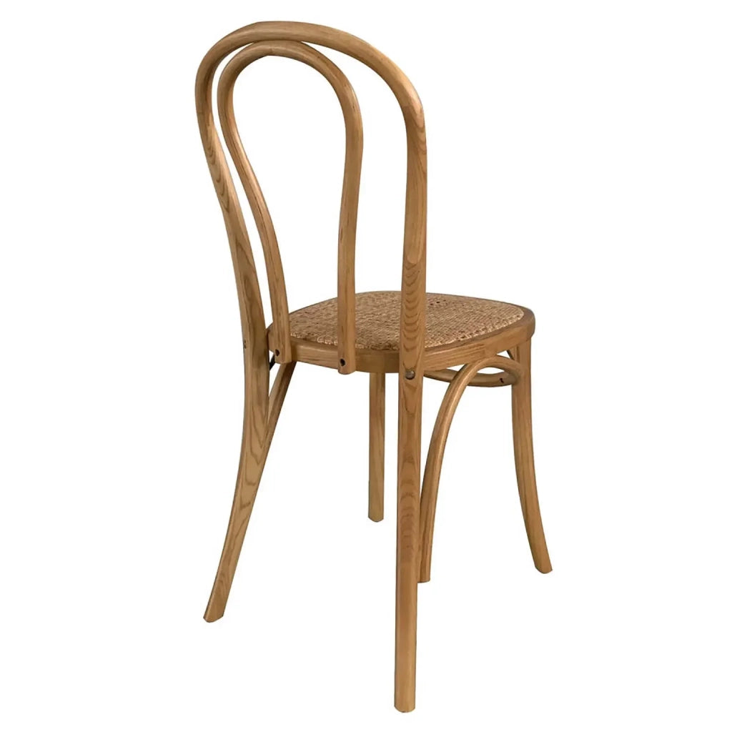 LÚZETE - SEDIA IN LEGNO DI BETULLA CON SEDUTA IN RATTAN NATURALE AKIRA