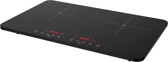 Inductrice per cottura portatile 2 fuochi con 3500 W di potenza, timer e funzioni avanzate - Ideale per campeggio e uso domestico