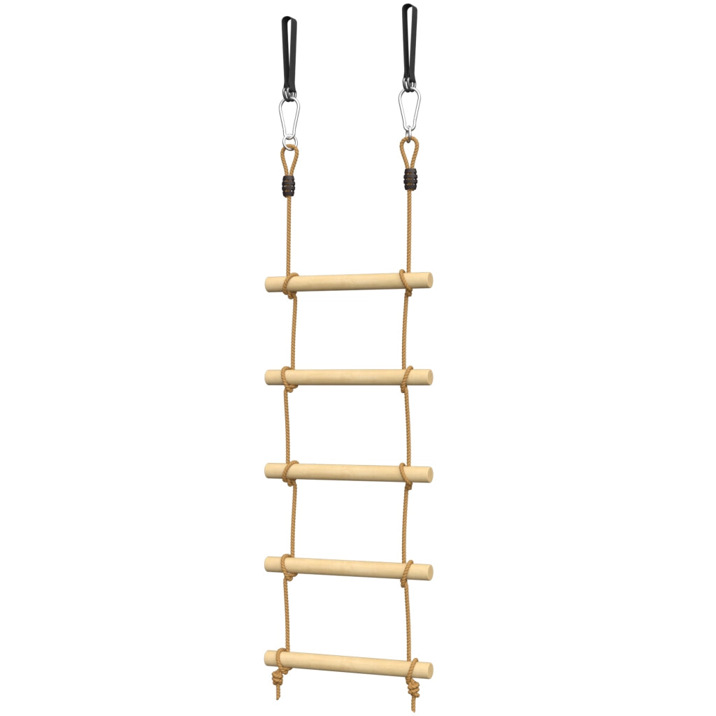 Scaletta per Bambini ¨C zephmum ¨C Legno Naturale 5 Pioli con Sicurezza