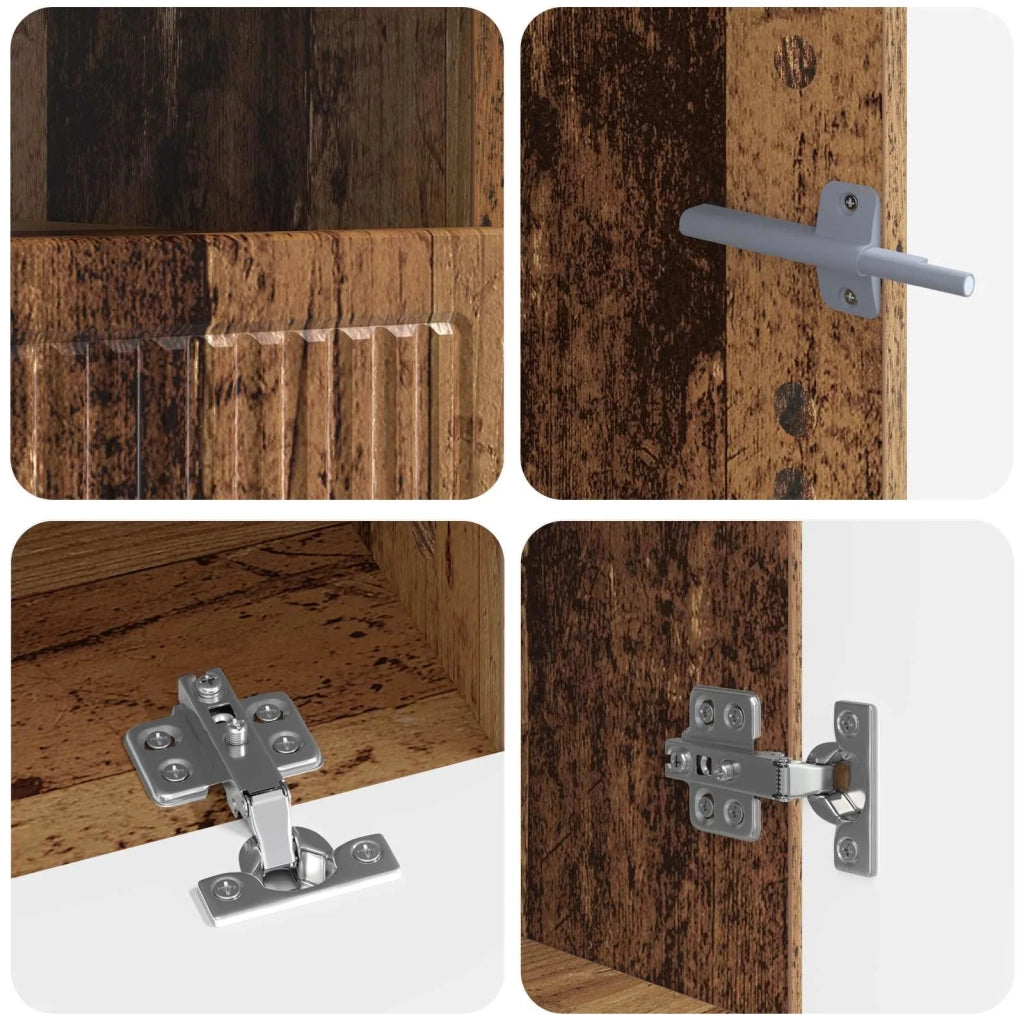 Mobile TV LED a 5 pezzi Legno antico Legno ingegnerizzato 3416427