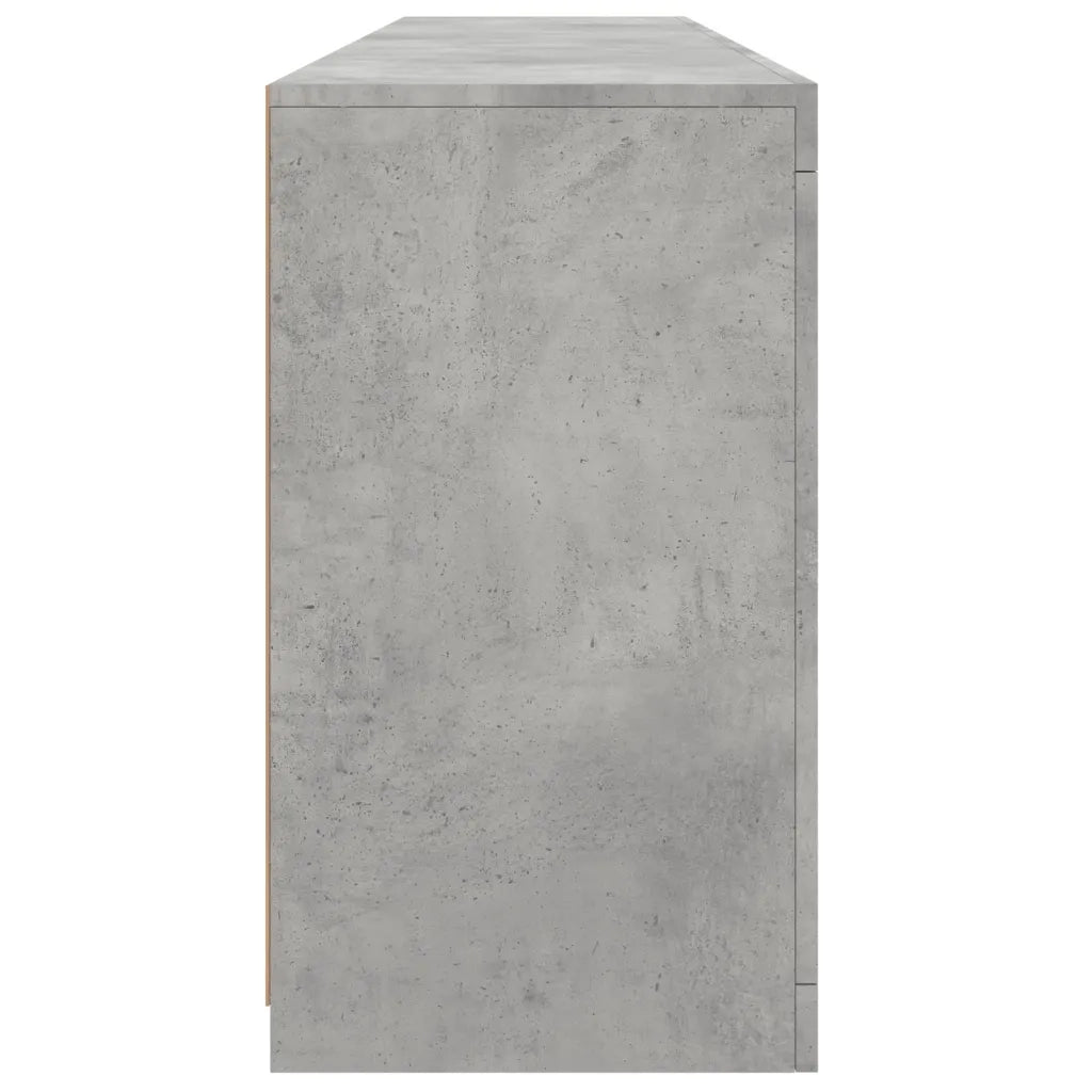 Credenza con Luci LED Grigio Cemento 162x37x67 cm 3208998