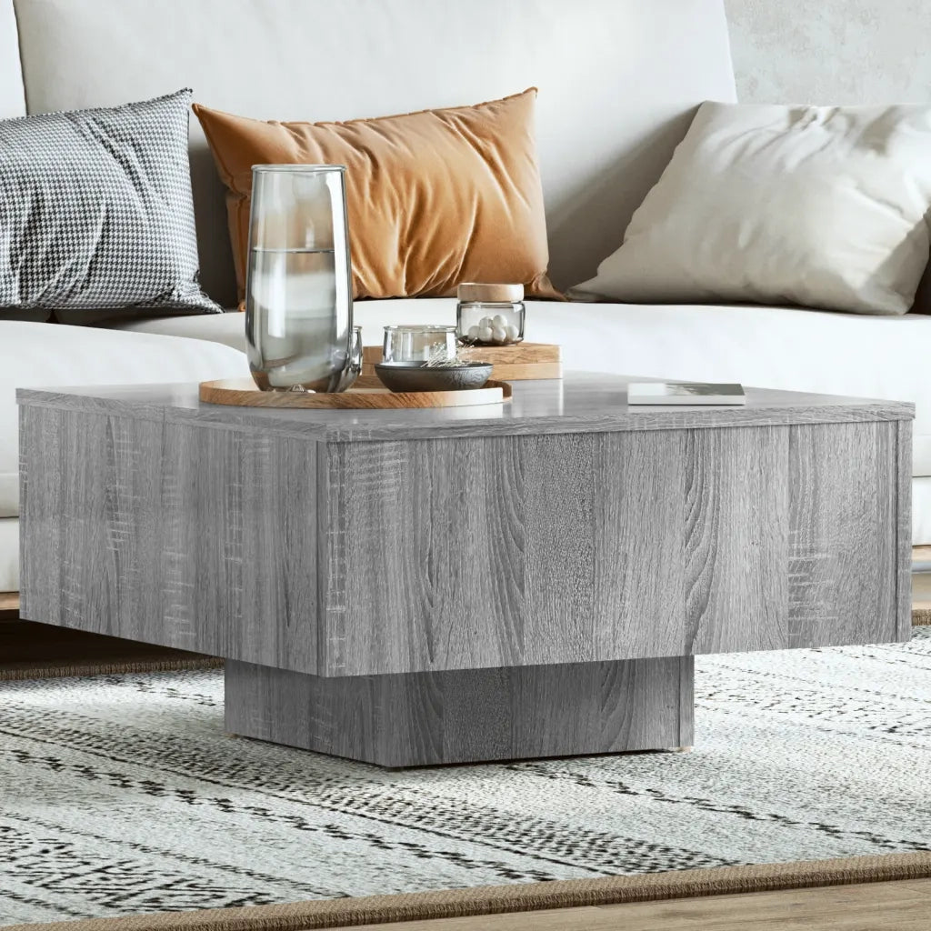 Tavolino Salotto Grigio Sonoma 60x60x31,5 cm Legno Multistrato cod mxl 12612