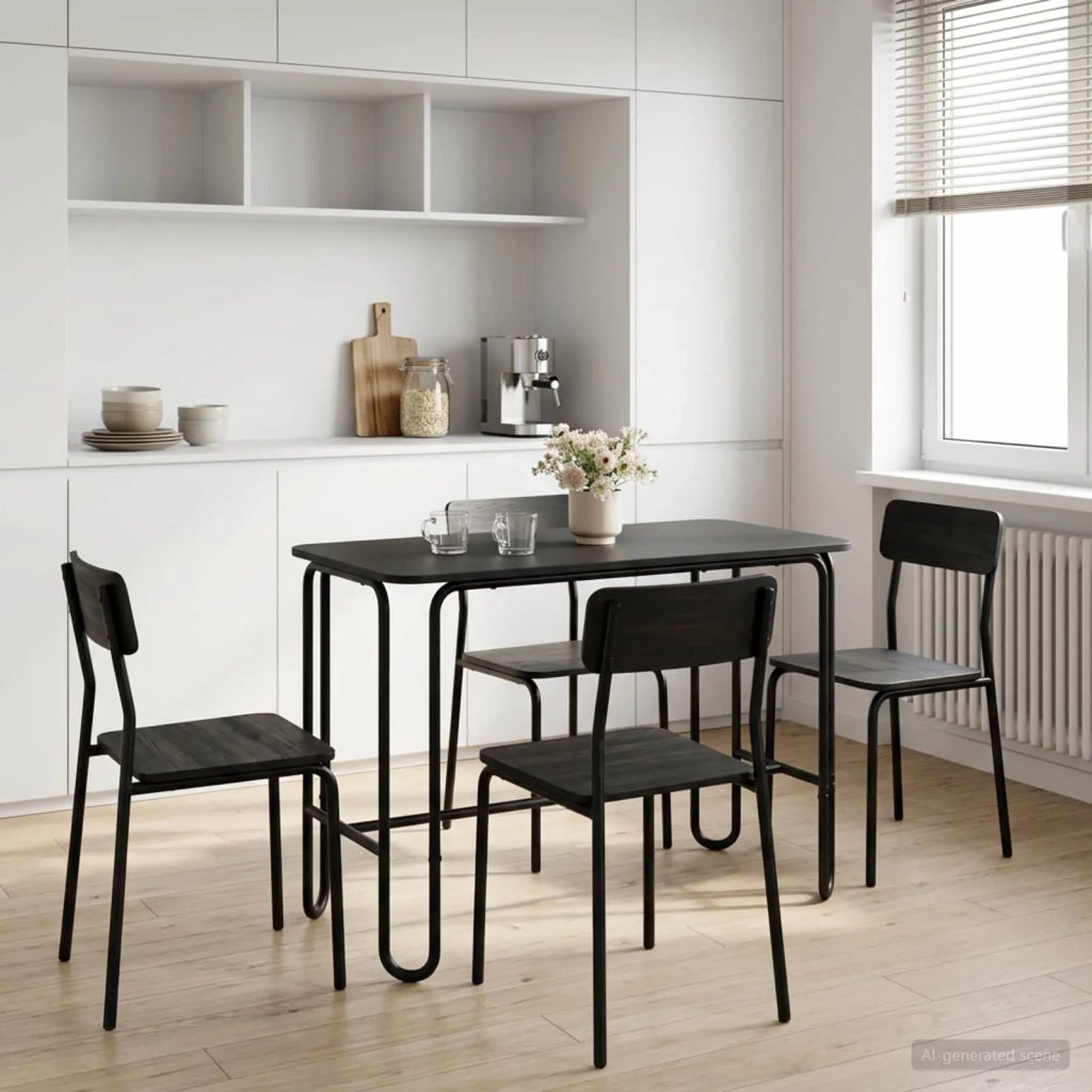 Tavolo da pranzo 100 x 50 x 75 cm Legno ingegnerizzato Nero 8007695