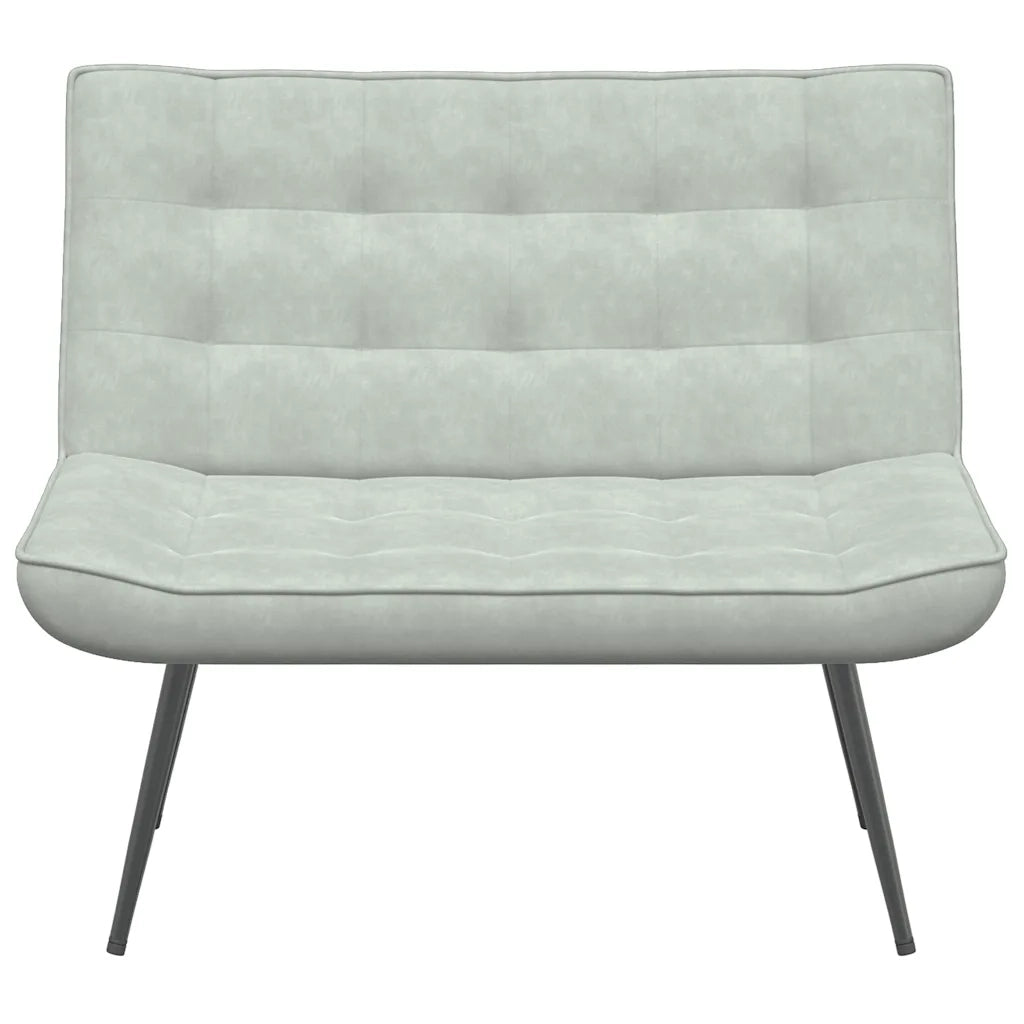 Panca Grigio Chiaro 110x74x84 cm in Velluto 4012337