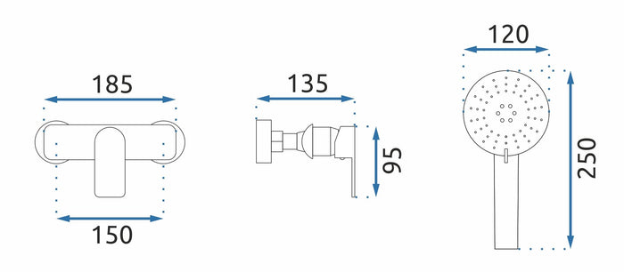 Rubinetto Doccia Rea Bloom Black Gold